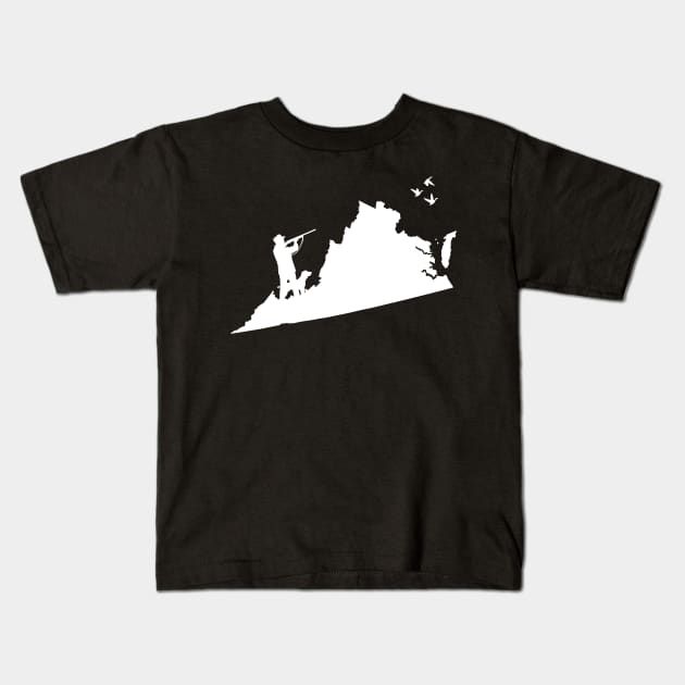 Virginia Duck Hunting Kids T-Shirt by Tesszero